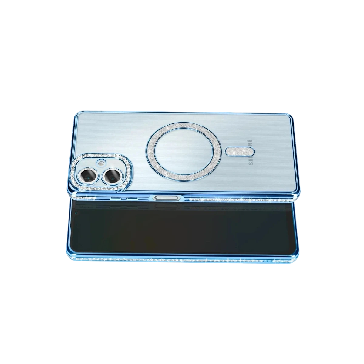 Samsung Galaxy A07 4G Joke Simli Magneticsafe Kılıf - Mavi