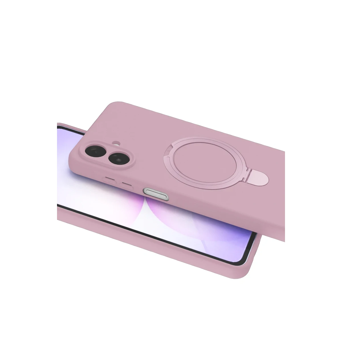 Samsung Galaxy A07 4G Regal Magsafe Standlı Kapak - Açık Pembe