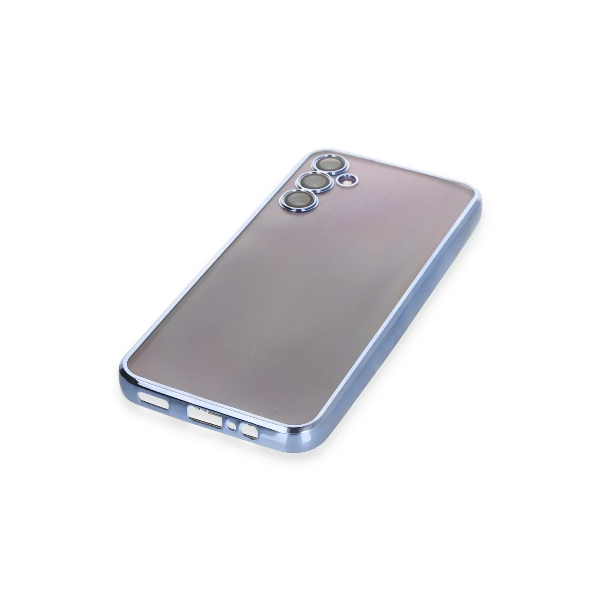 Samsung Galaxy A14 4G Kılıf Razer Lensli Silikon - Açık Mavi