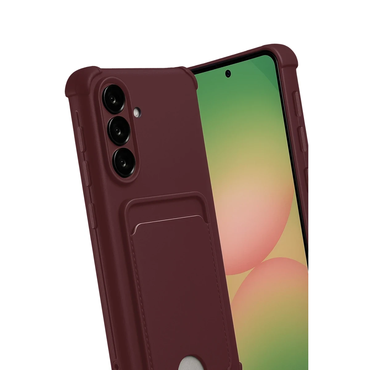 Samsung Galaxy A17 5G Kelvin Kartvizitli Silikon - Bordo