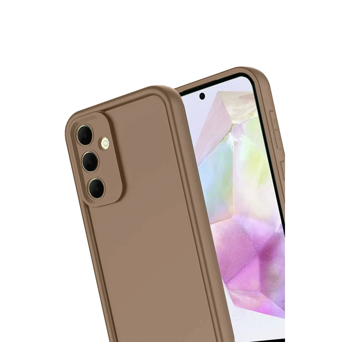 Samsung Galaxy A17 5G Viera Silikon - Kahverengi
