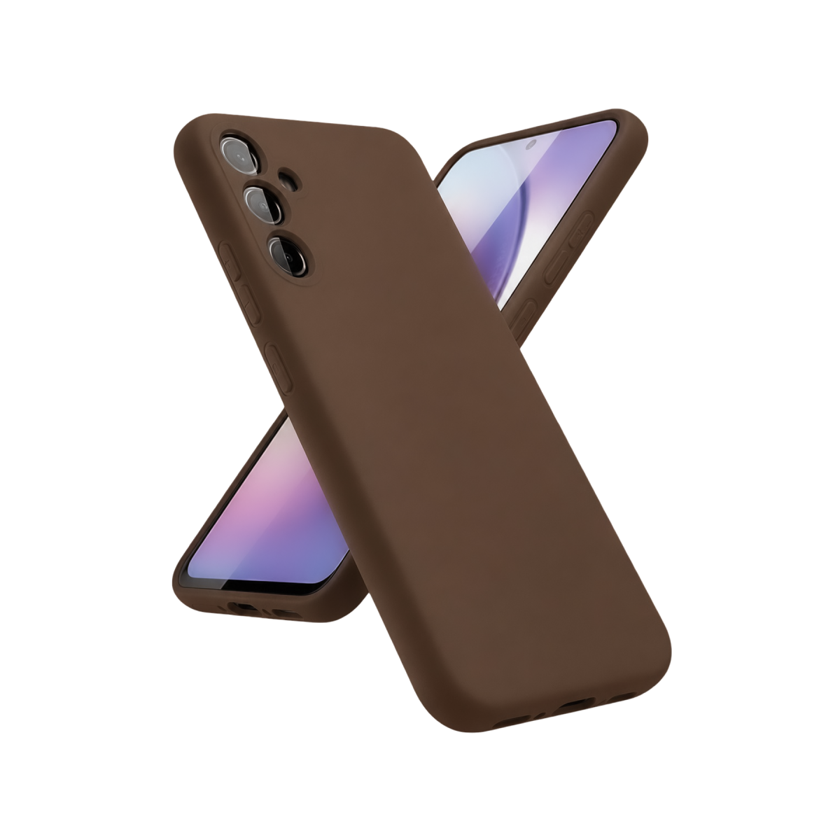 Samsung Galaxy A24 4G Kılıf First Silikon - Kahverengi