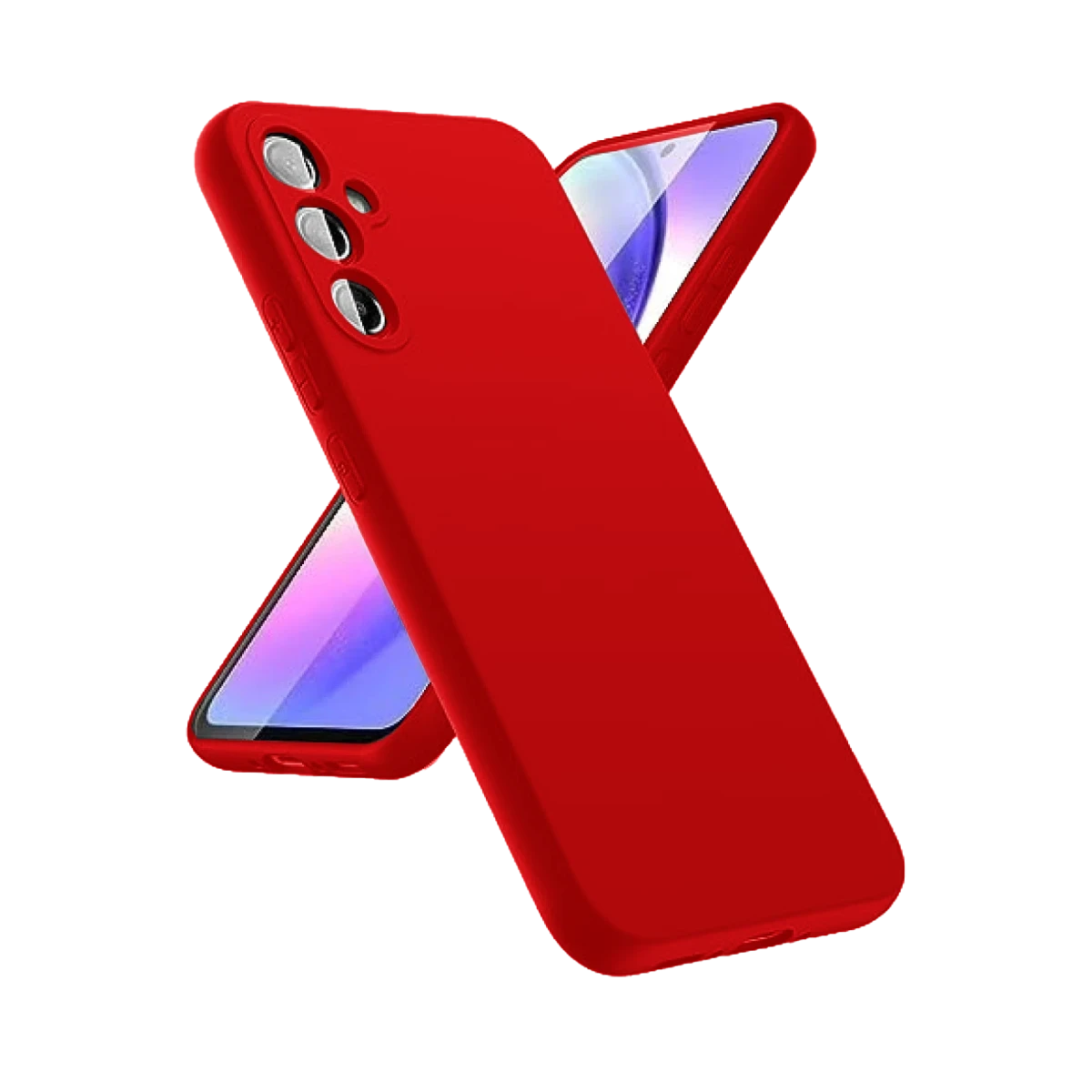 Samsung Galaxy A24 4G Kılıf First Silikon - Kırmızı
