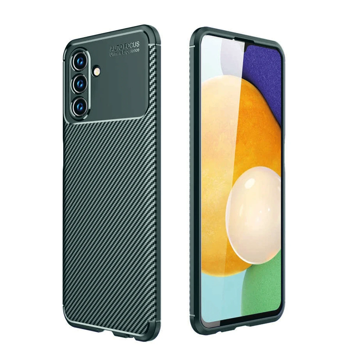 Samsung Galaxy A26 Kılıf Auto Focus Karbon Kapak - Koyu Yeşil