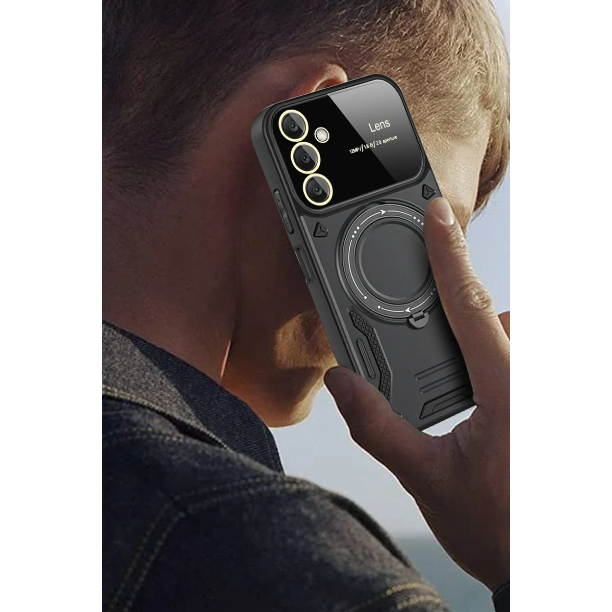 Samsung Galaxy A26 Kılıf Joy Lens Standlı Kapak - Mor