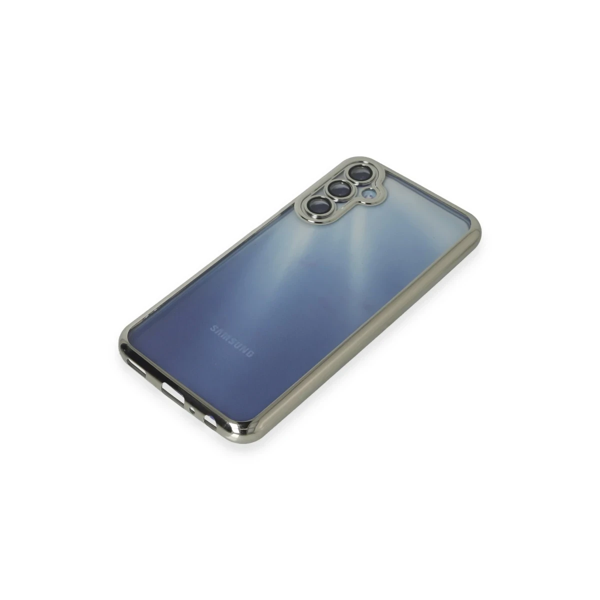 Samsung Galaxy A35 5G Kılıf Razer Lensli Silikon - Gümüş
