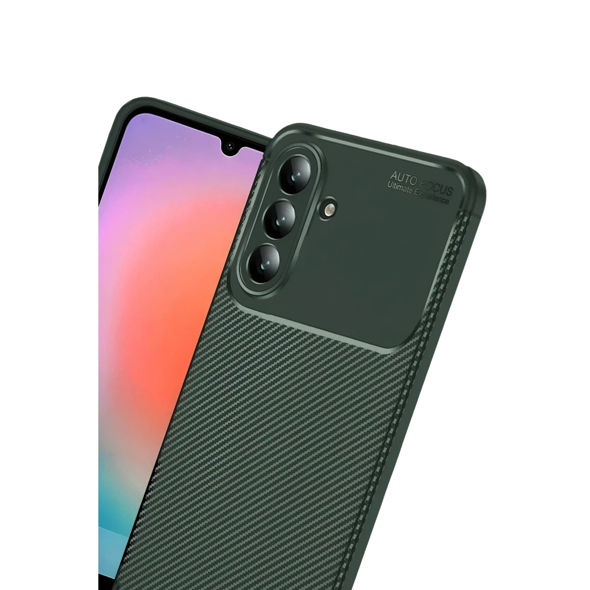Samsung Galaxy A57 5G Auto Focus Karbon Kapak - Koyu Yeşil