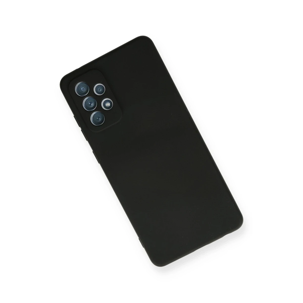Samsung Galaxy A72 Kılıf Nano içi Kadife Silikon - Siyah