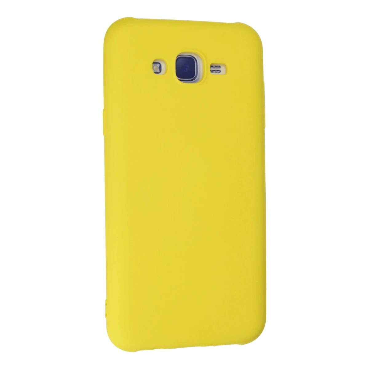 Samsung Galaxy J7 Kılıf Nano içi Kadife Silikon - Sarı
