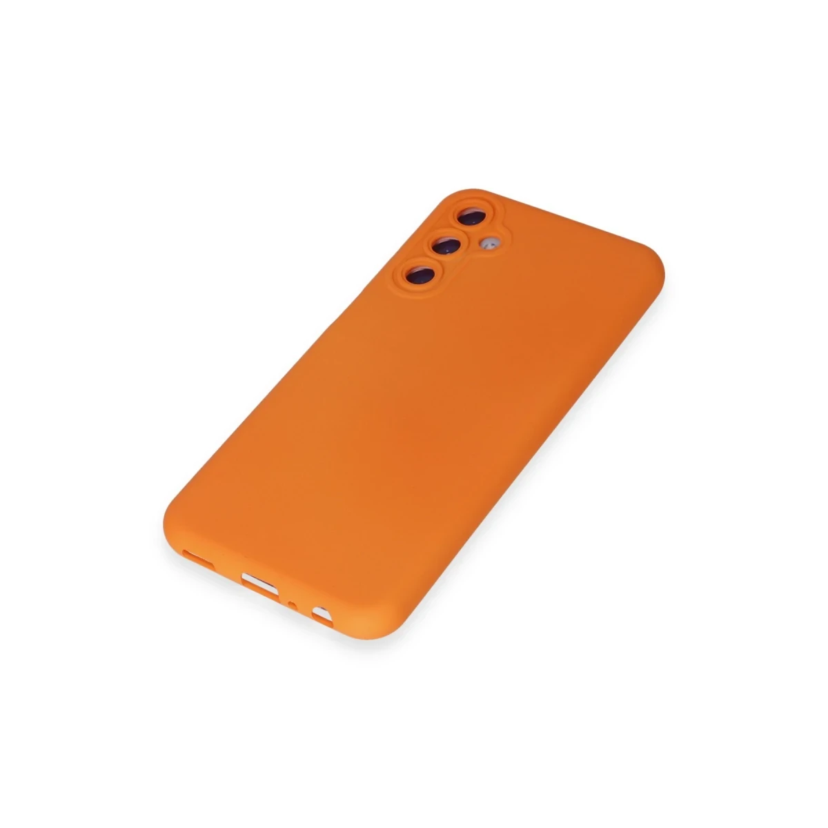 Samsung Galaxy M14 5G Kılıf Nano içi Kadife Silikon - Turuncu