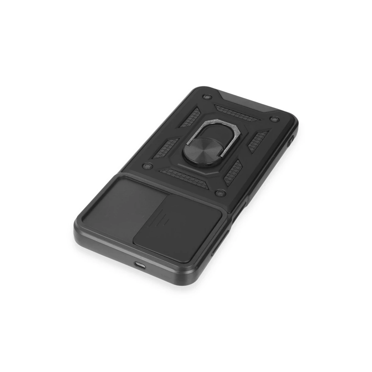 Samsung Galaxy M14 5G Kılıf Pars Lens Yüzüklü Silikon - Siyah