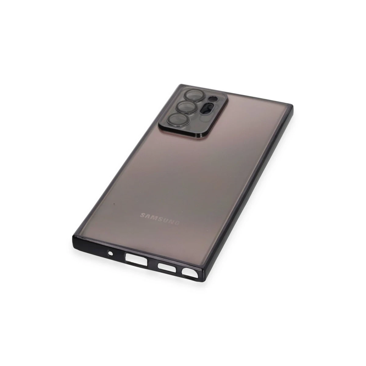 Samsung Galaxy Note 20 Ultra Kılıf Razer Lensli Silikon - Siyah