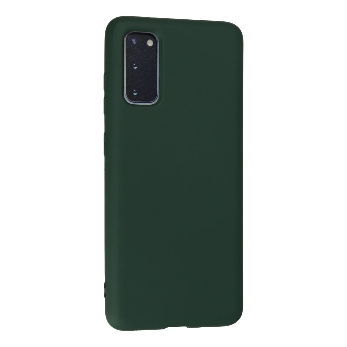 Samsung Galaxy S20 Kılıf Nano içi Kadife Silikon - Koyu Yeşil