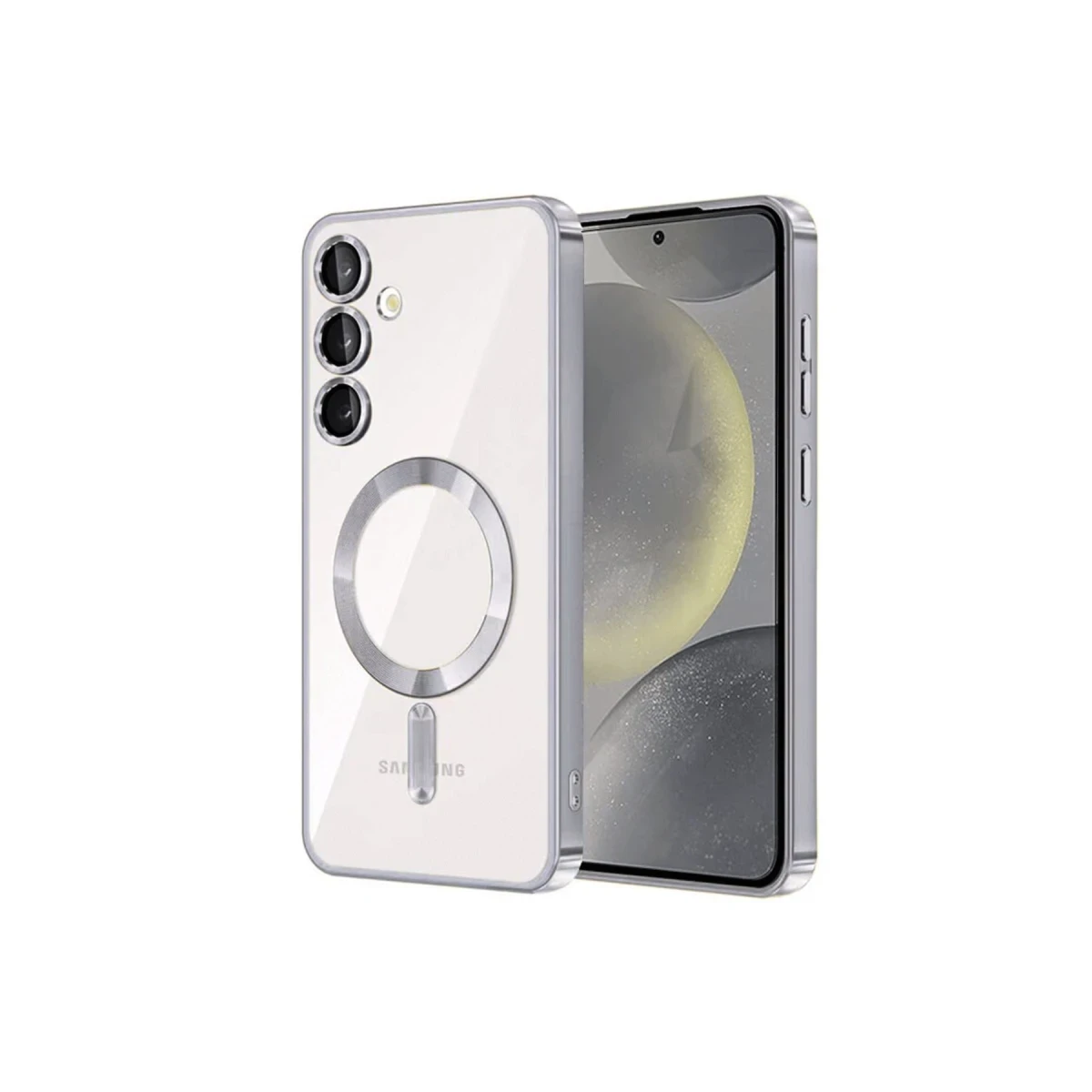 Samsung Galaxy S24 Kılıf Kross Magneticsafe Kapak - Gümüş