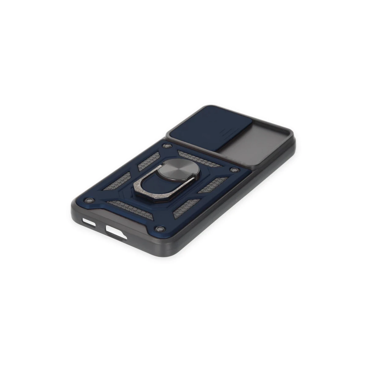 Samsung Galaxy S24 Kılıf Pars Lens Yüzüklü Silikon - Lacivert