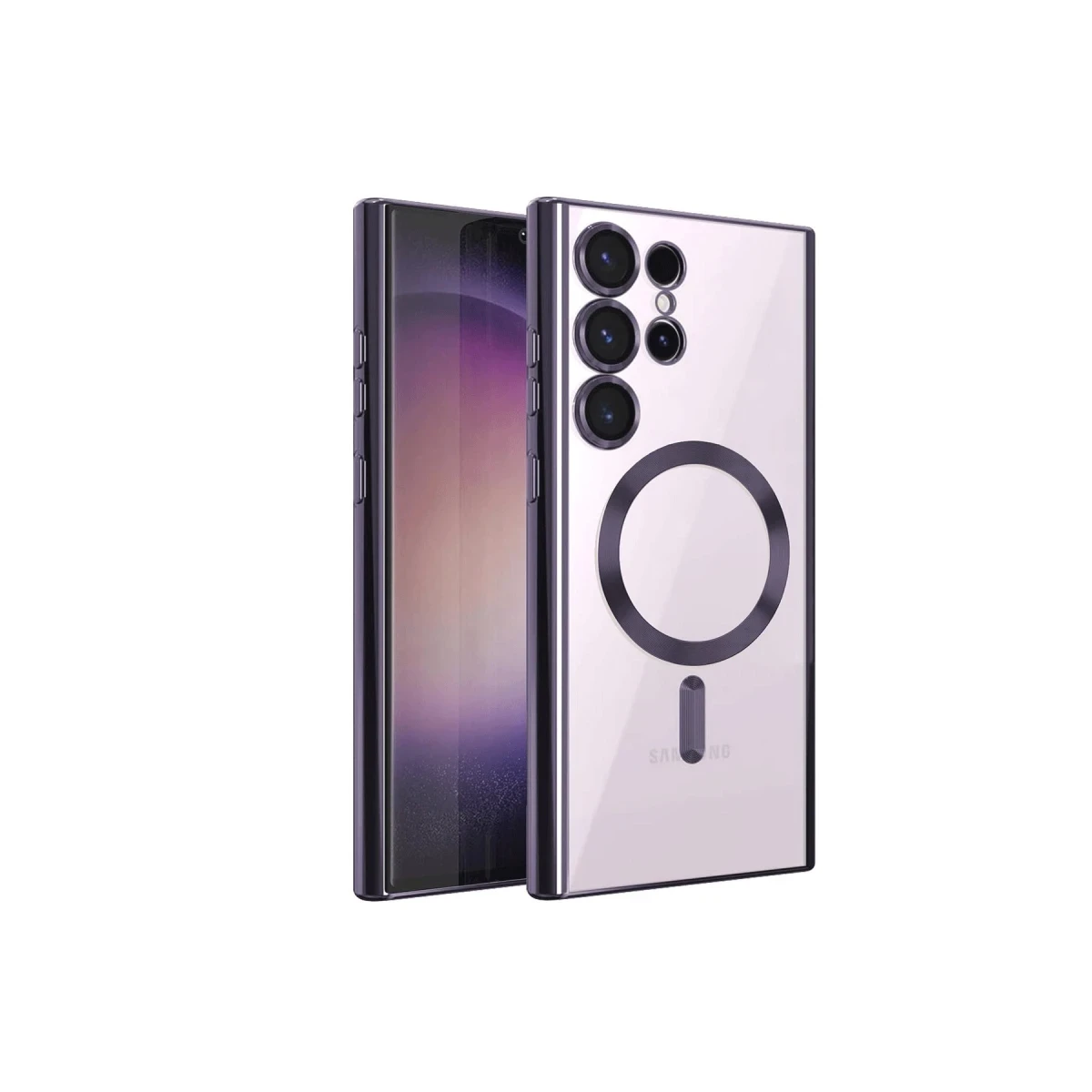 Samsung Galaxy S24 Ultra Kılıf Kross Magneticsafe Kapak - Mor