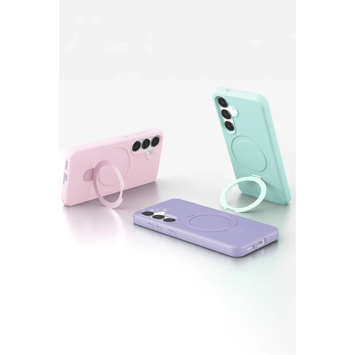 Samsung Galaxy S25 Regal Magsafe Standlı Kapak - Çöl Titanyum