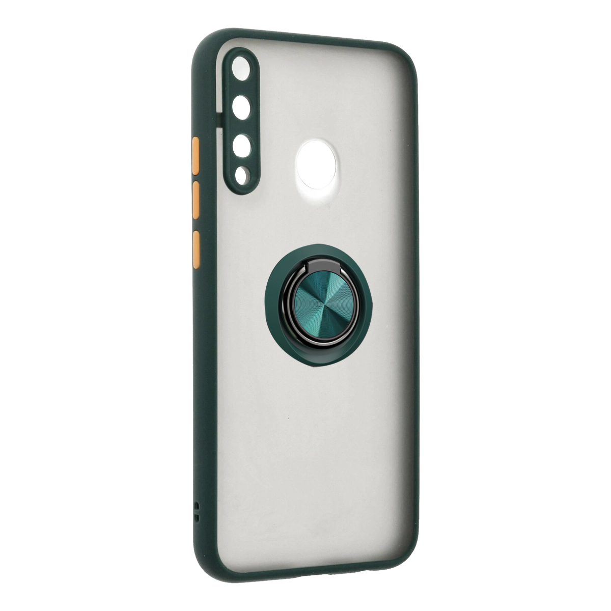 Huawei P40 Lite E Montreal Yüzüklü Silikon Kapak - Yeşil