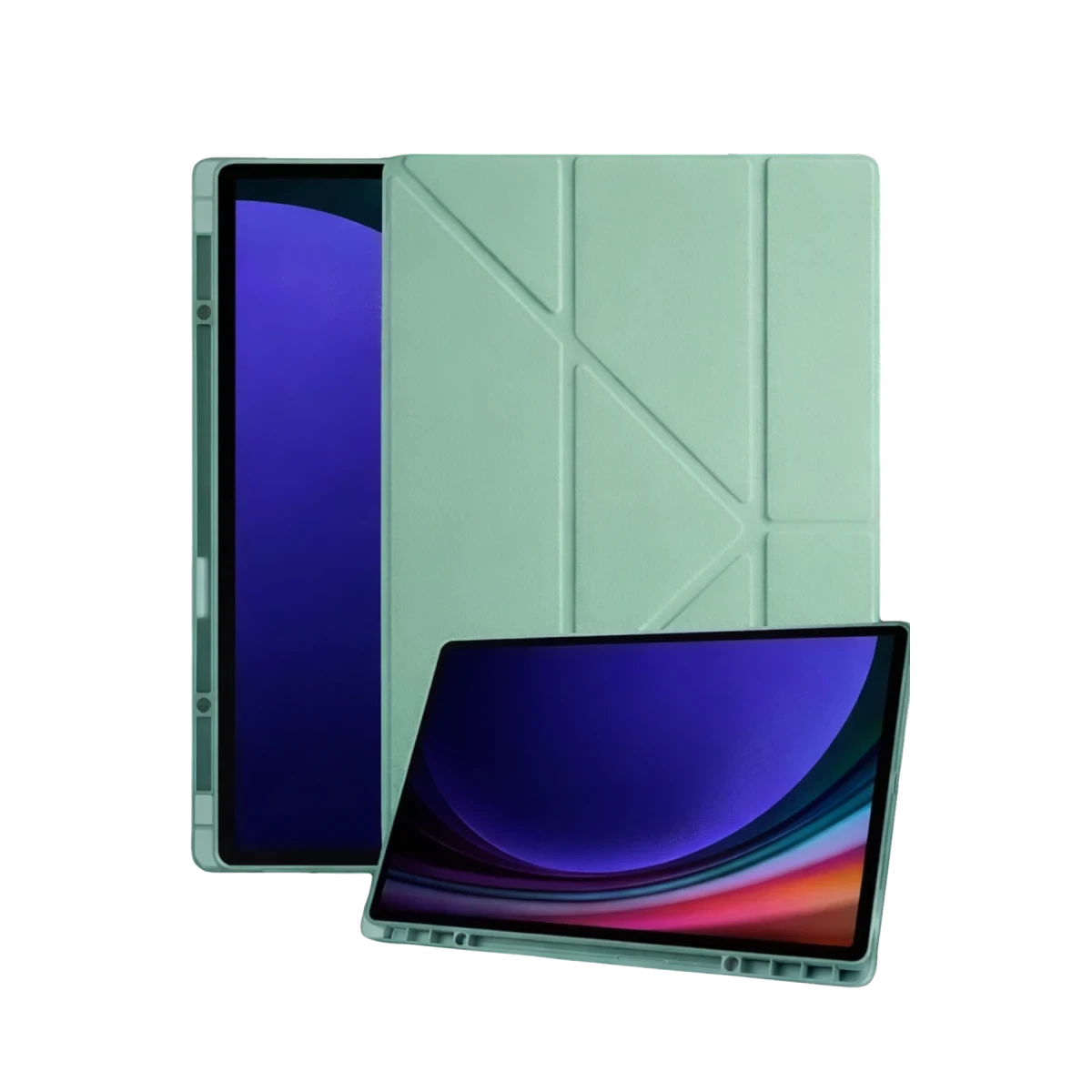 Samsung Galaxy Tab A11 Plus Kalemlikli Mars Tablet Kılıfı - Açık Yeşil