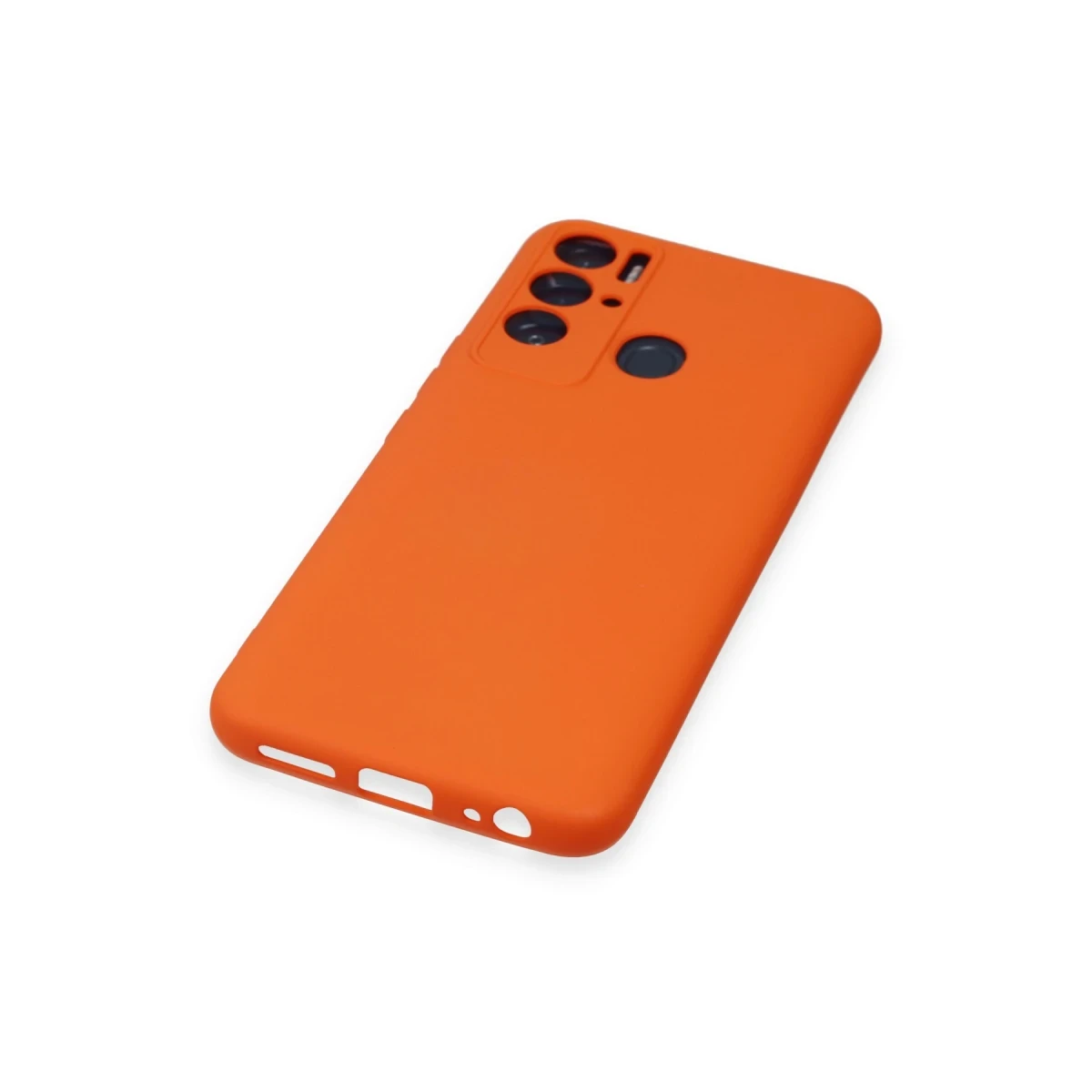 Tecno Pova Neo Kılıf Nano içi Kadife Silikon - Turuncu