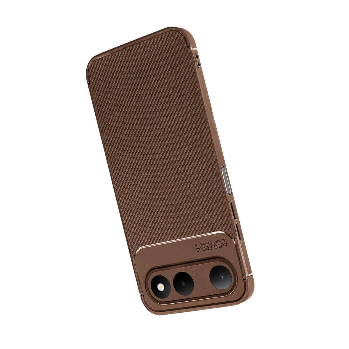 Tecno Spark 50 5G Auto Focus Karbon Kapak - Kahverengi