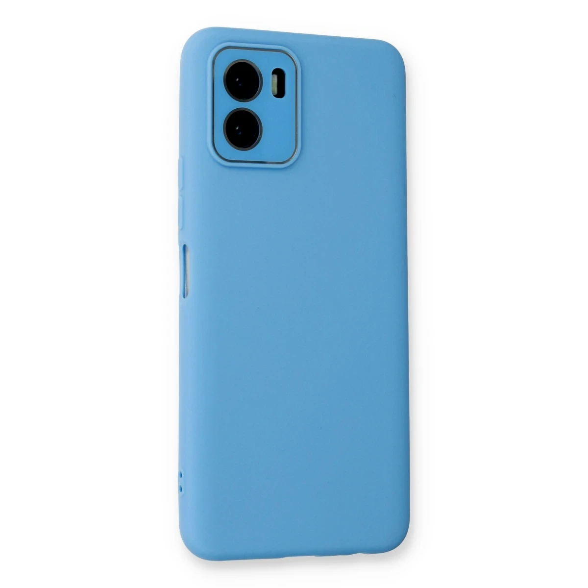 Vivo Y15S Kılıf Lansman Glass Kapak - Mavi