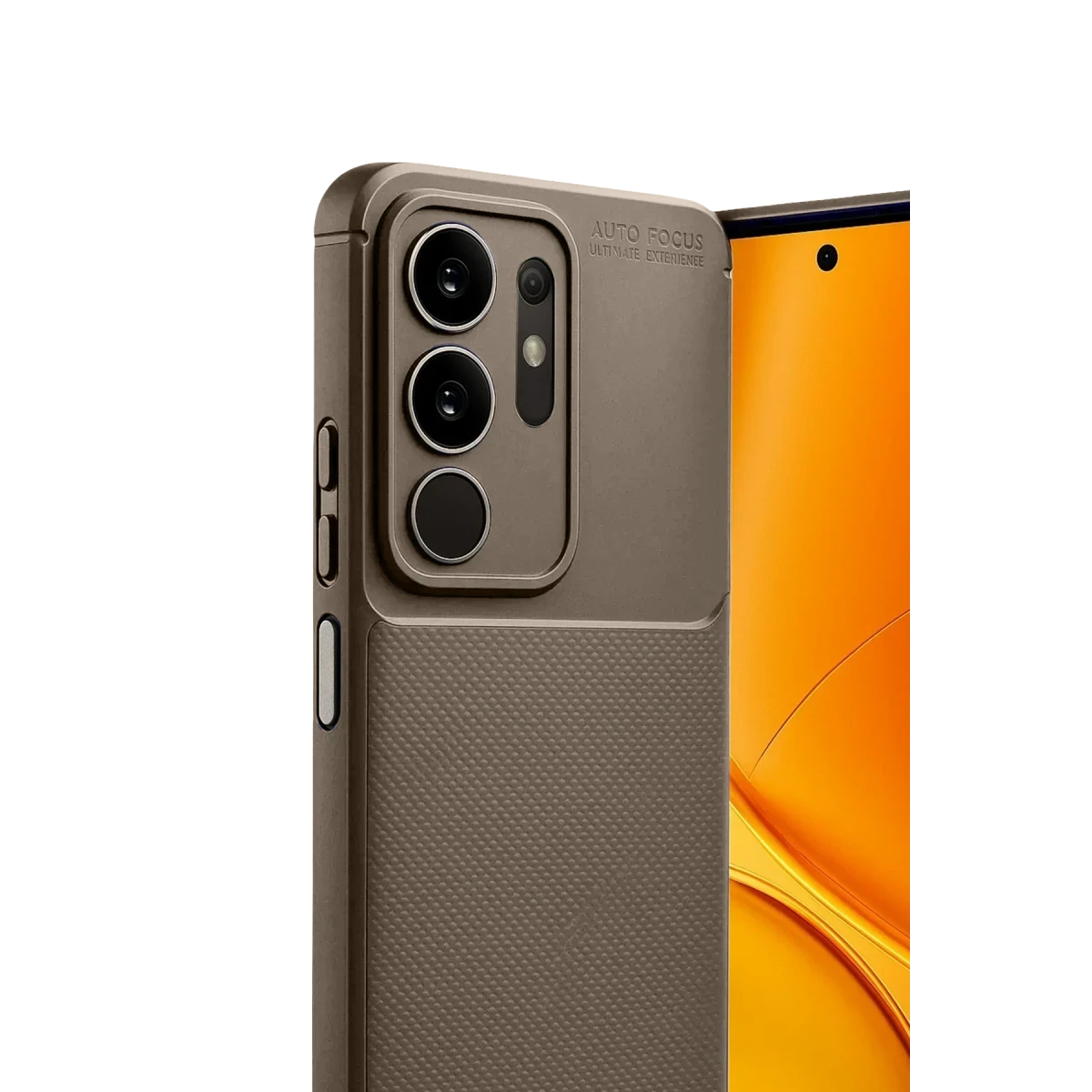 Vivo Y29 4G Auto Focus Karbon Kapak - Kahverengi