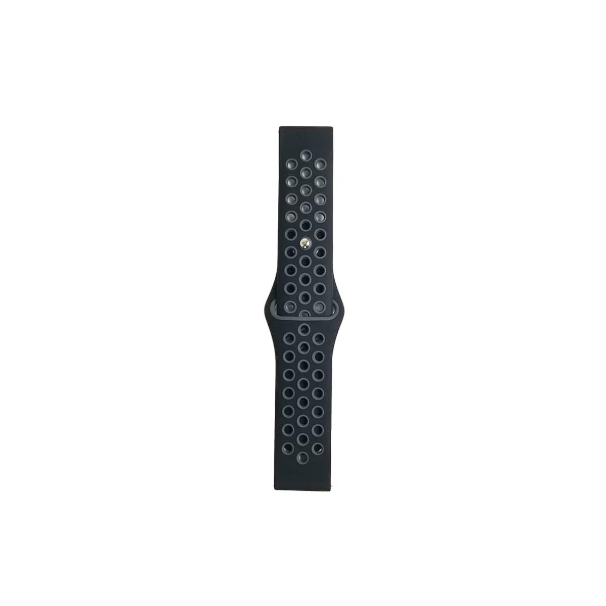Watch 20mm Spor Delikli Kordon - Siyah-Gri