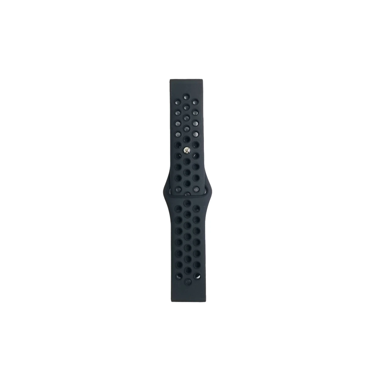 Watch 22mm Spor Delikli Kordon - Siyah-Füme