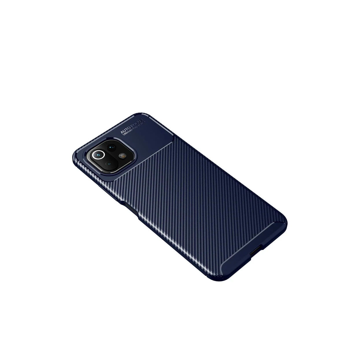 Xiaomi Mİ 11 Lite Kılıf Auto Focus Karbon Kapak - Lacivert
