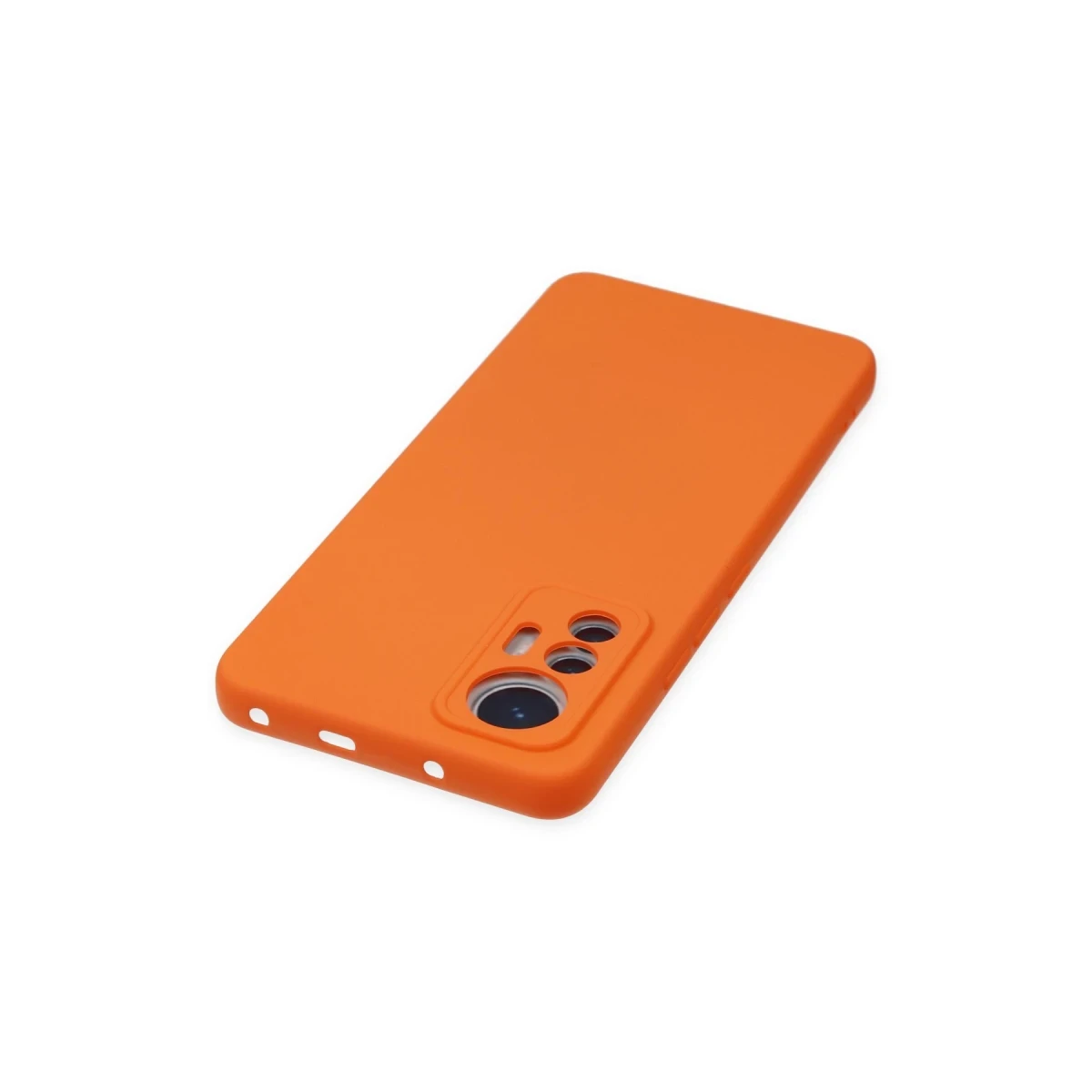 Xiaomi Mi 12 Lite Kılıf Nano içi Kadife Silikon - Turuncu