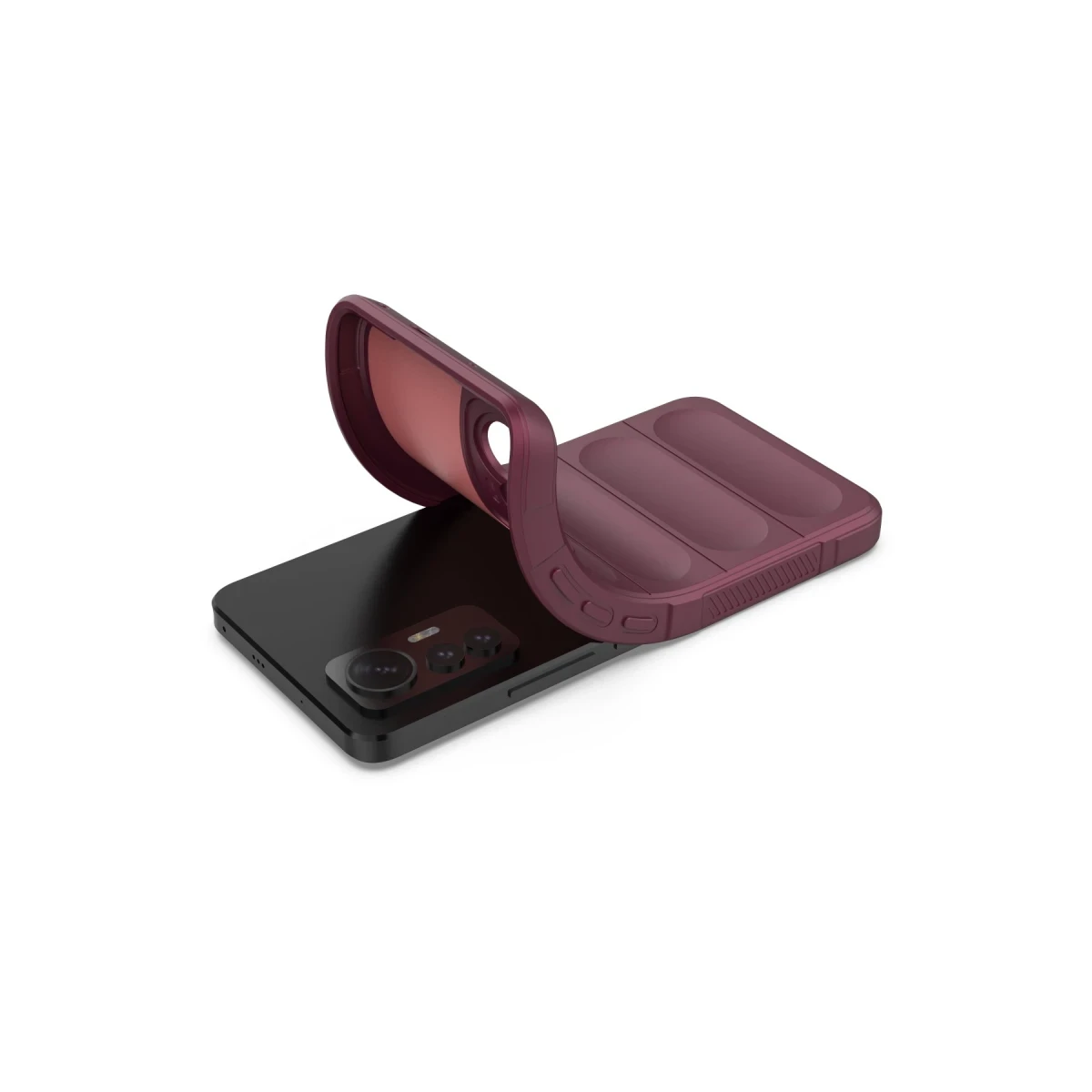 Xiaomi Mi 12 Lite Kılıf Optimum Silikon - Bordo