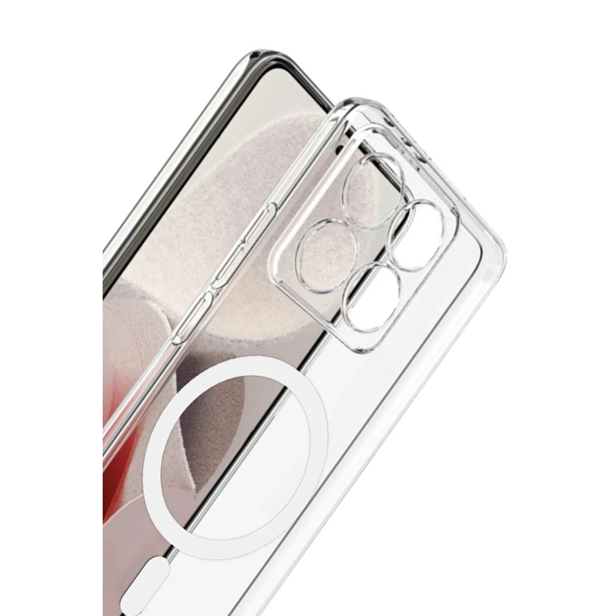 Xiaomi Mi 14T Pro Combo Sert Şeffaf Magsafe Kapak - Şeffaf