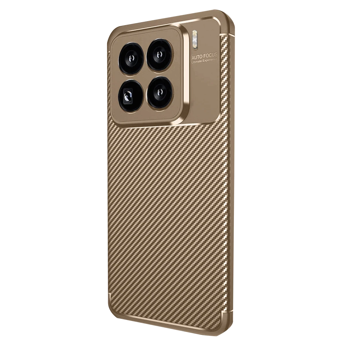Xiaomi Mi 15 Pro Kılıf Auto Focus Karbon Kapak - Kahverengi