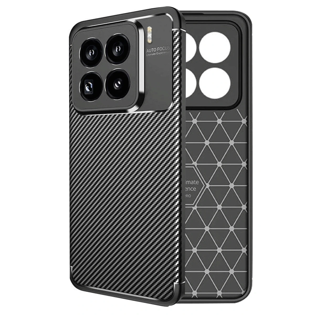 Xiaomi Mi 15 Pro Kılıf Auto Focus Karbon Kapak - Siyah