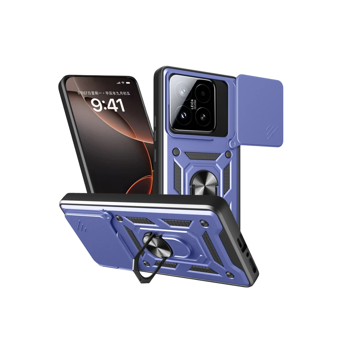Xiaomi Mi 15T Pars Lens Yüzüklü Silikon - Lacivert