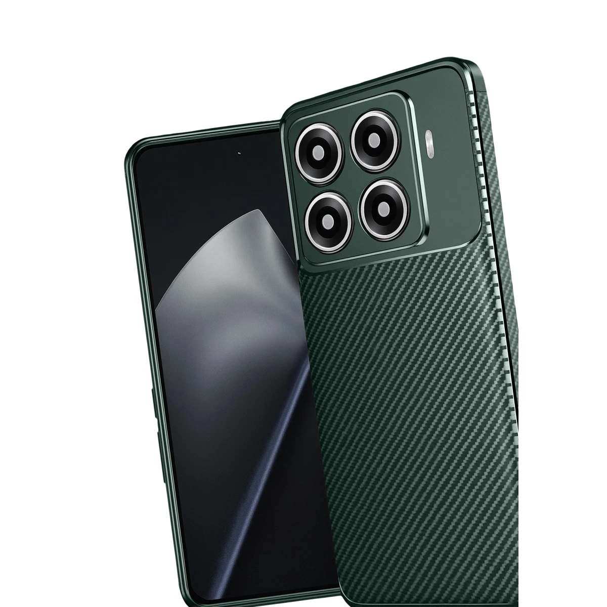 Xiaomi Mi 15T Pro Auto Focus Karbon Kapak - Koyu Yeşil