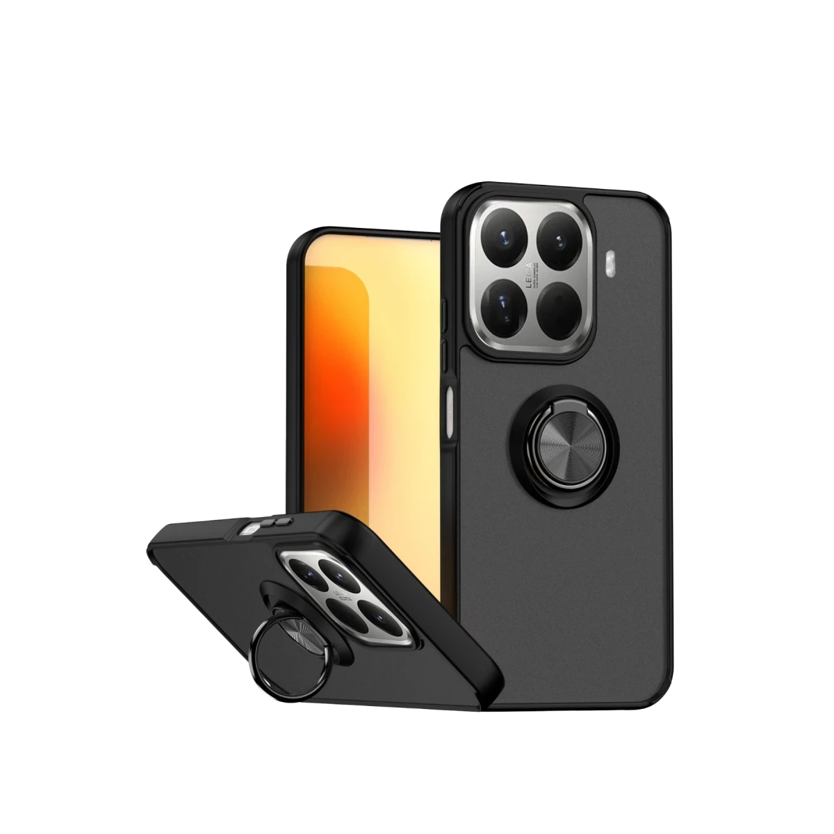 Xiaomi Mi 15T Pro Montreal Yüzüklü Silikon Kapak - Siyah