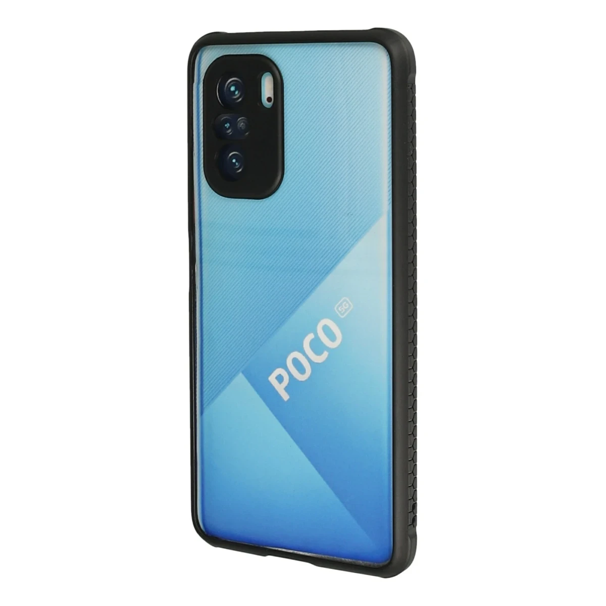 Xiaomi Poco F3 Kılıf Miami Şeffaf Silikon - Siyah
