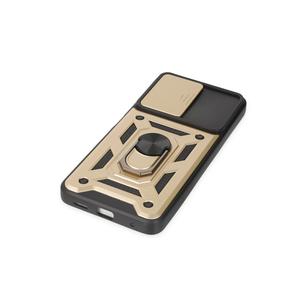 Xiaomi Poco X3 GT Kılıf Pars Lens Yüzüklü Silikon - Gold