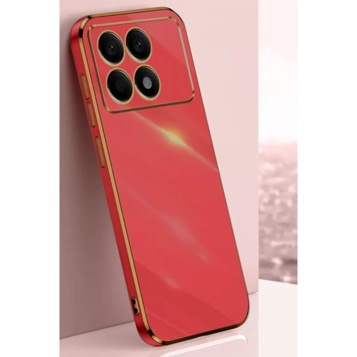 Xiaomi Poco X6 Pro Kılıf Volet Silikon - Kırmızı