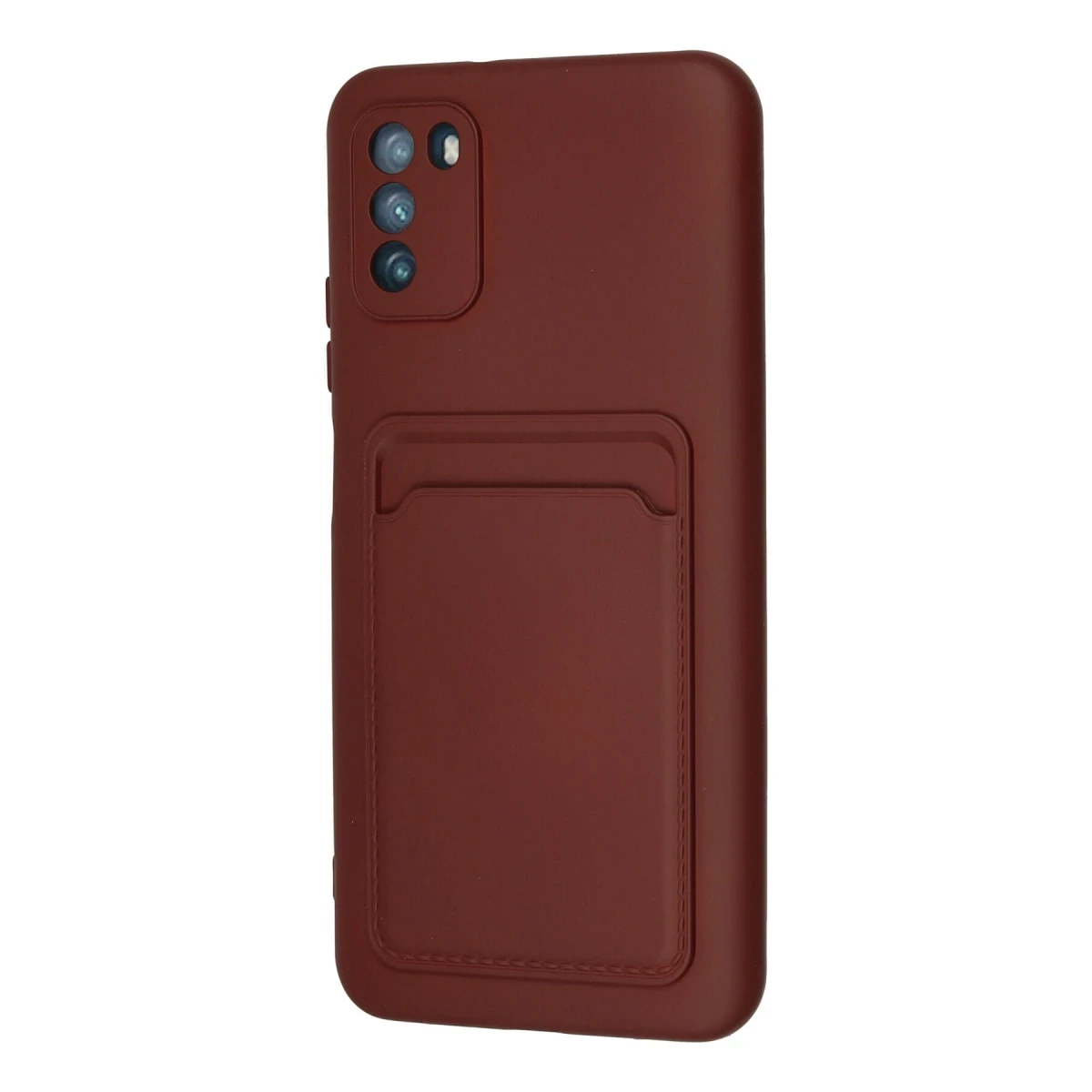 Xiaomi Pocophone M3 Kılıf Kelvin Kartvizitli Silikon - Bordo