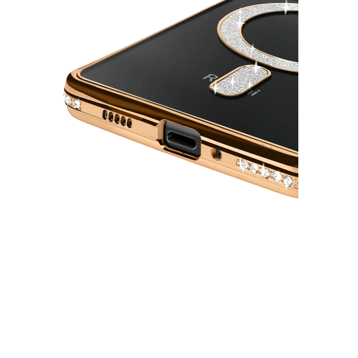 Xiaomi Redmi 14C Joke Simli Magneticsafe Kılıf - Gold