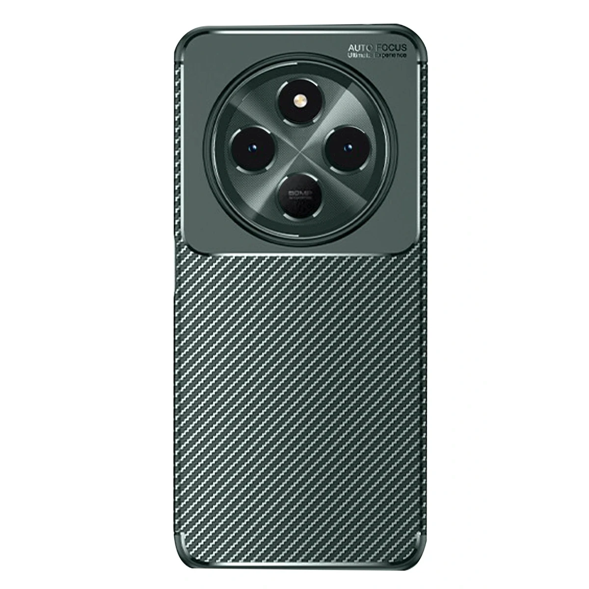 Xiaomi Redmi 14C Kılıf Auto Focus Karbon Kapak - Koyu Yeşil