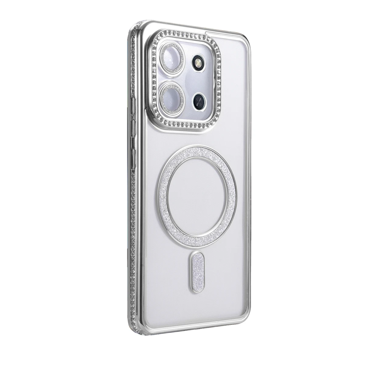 Xiaomi Redmi 15C 4G Joke Simli Magneticsafe Kılıf - Gümüş