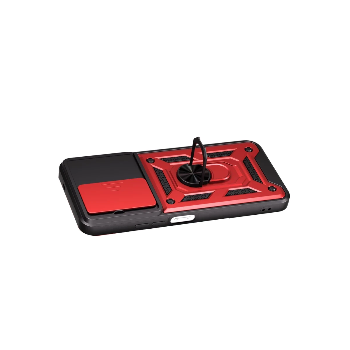Xiaomi Redmi 15C 4G Pars Lens Yüzüklü Silikon - Kırmızı