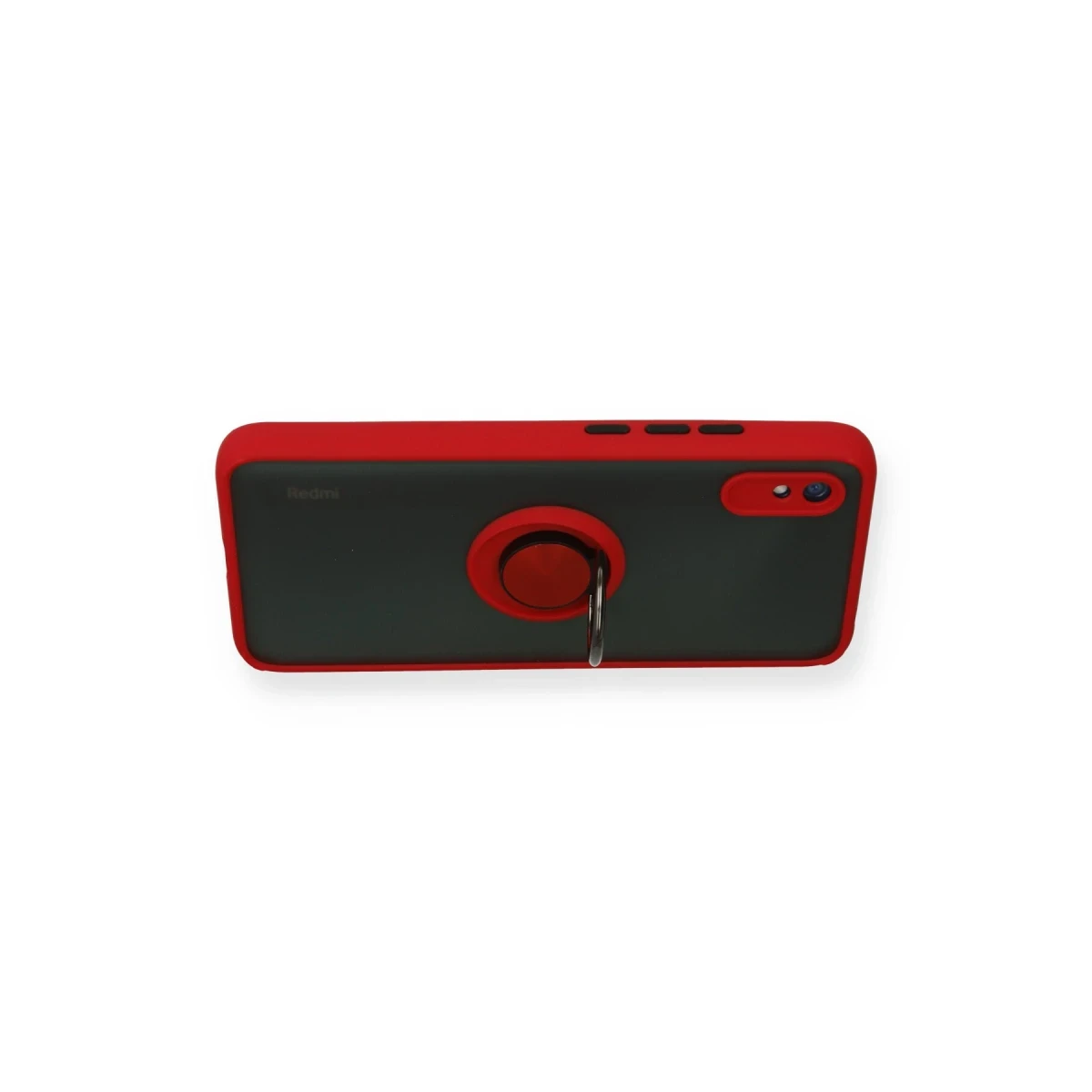 Xiaomi Redmi 9A Kılıf Montreal Yüzüklü Silikon Kapak - Kırmızı
