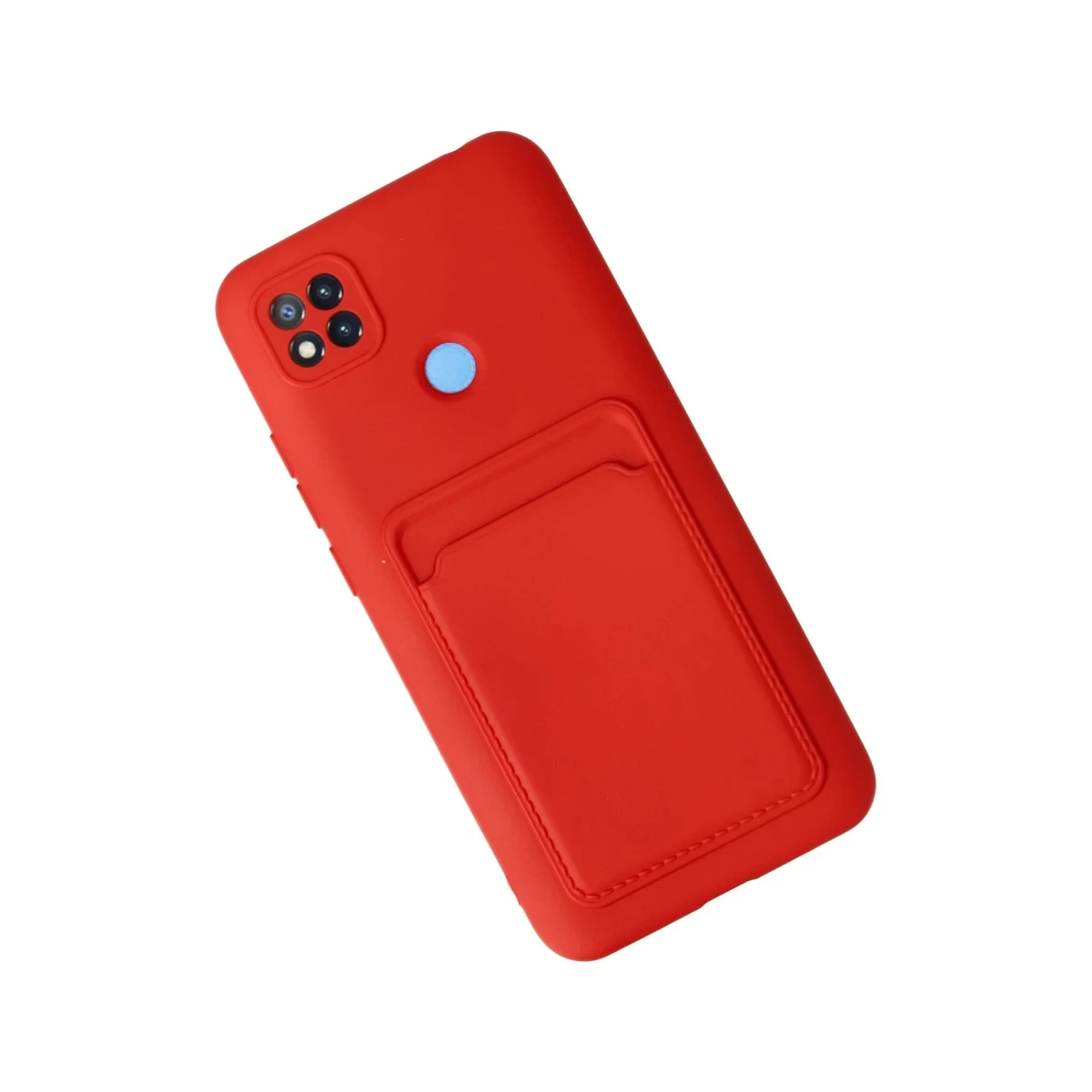 Xiaomi Redmi 9C Kılıf Kelvin Kartvizitli Silikon - Kırmızı