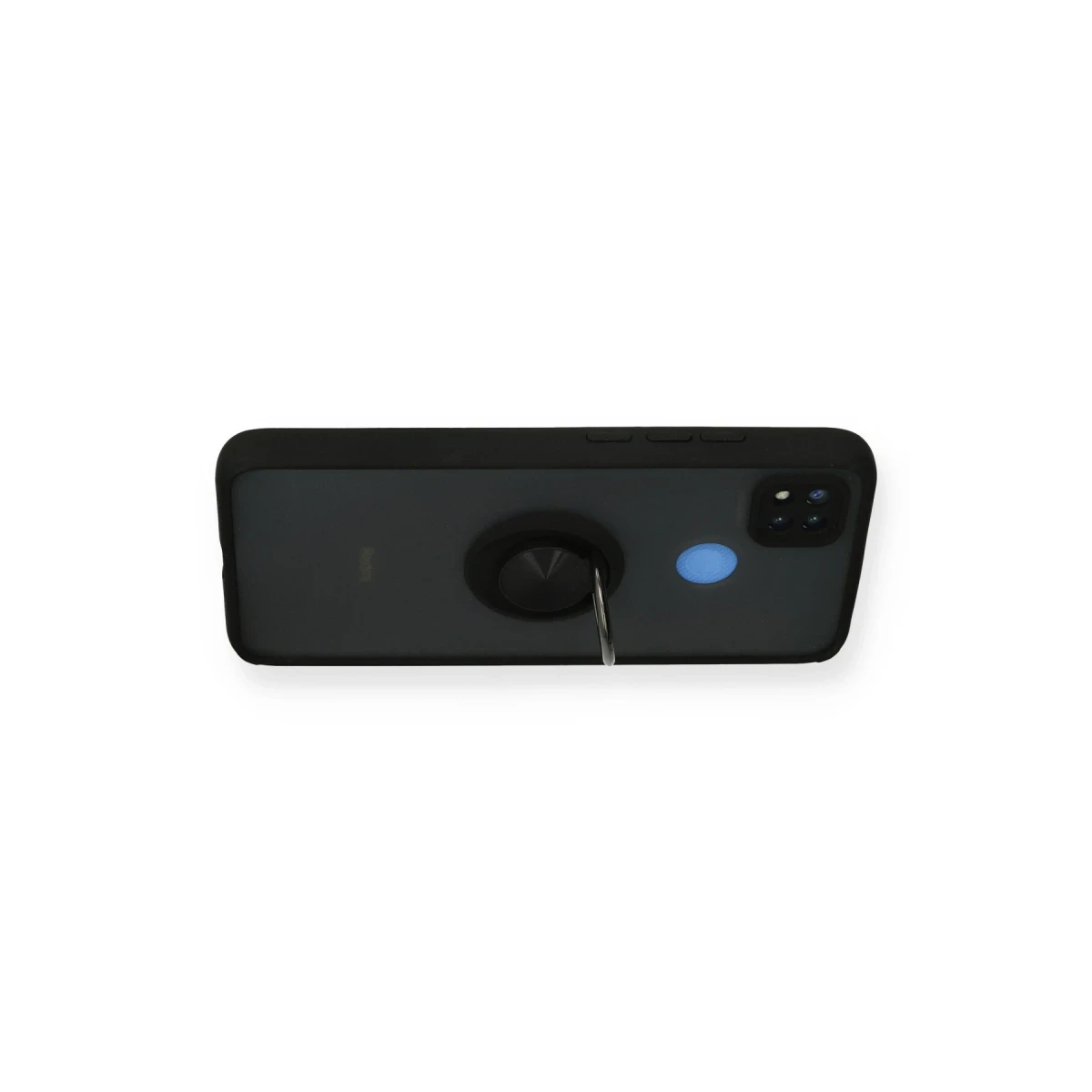 Xiaomi Redmi 9C Kılıf Montreal Yüzüklü Silikon Kapak - Siyah