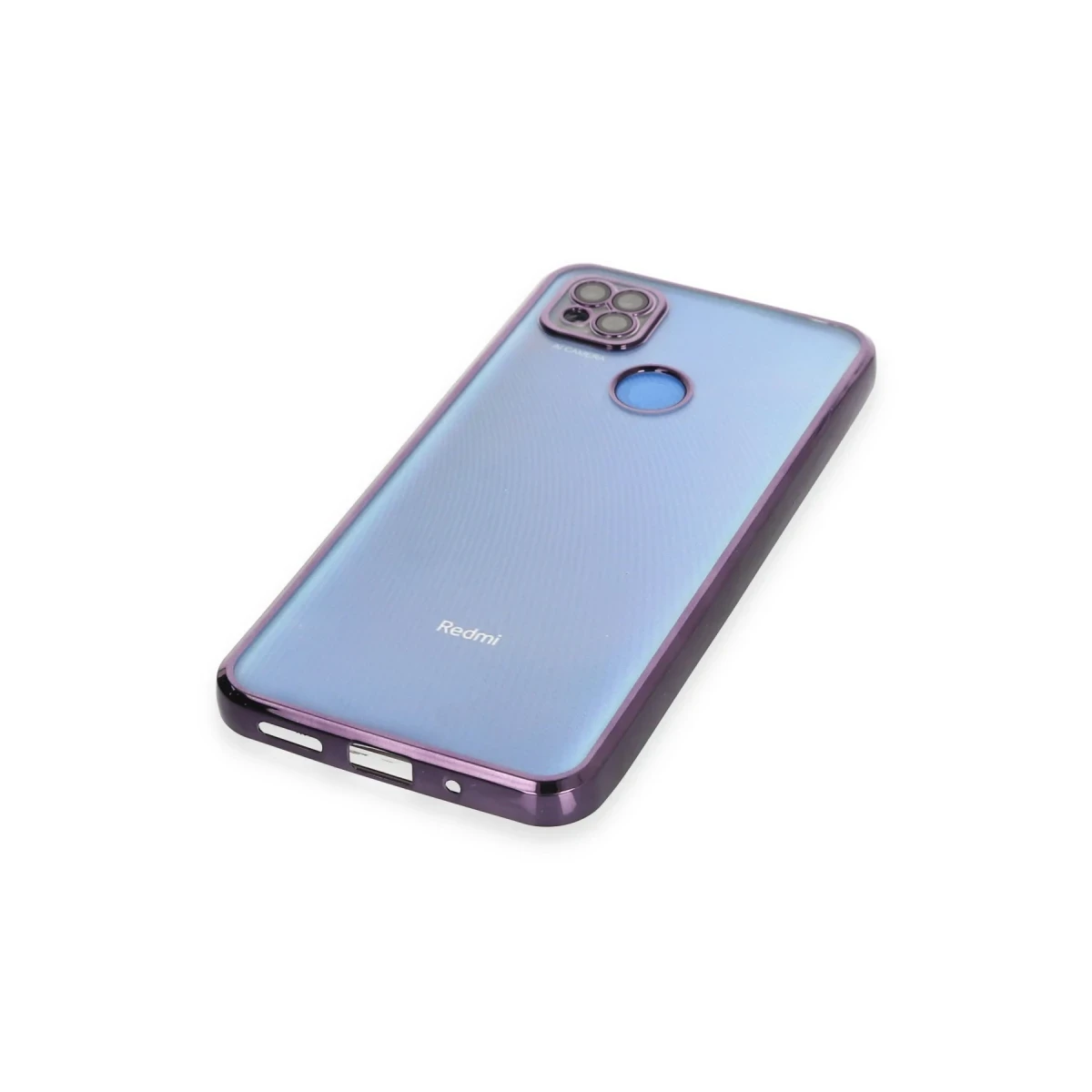 Xiaomi Redmi 9C Kılıf Razer Lensli Silikon - Mor